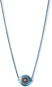 ResQ Jewelry Shakti Smart Bluetooth Safety Necklace, Discreet Wearable Safety Device - GPS Location Tracking, Audio Recording, One Touch Activation (Blue)