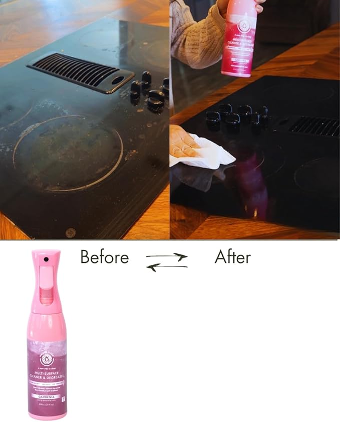 Multi-Surface Cleaner & Degreaser - Home and Kitchen degreasing, Spray for Glass, Countertops, Appliances, and Floors - Eco-Friendly Effective Cleaner & Degreaser (Gardenia)