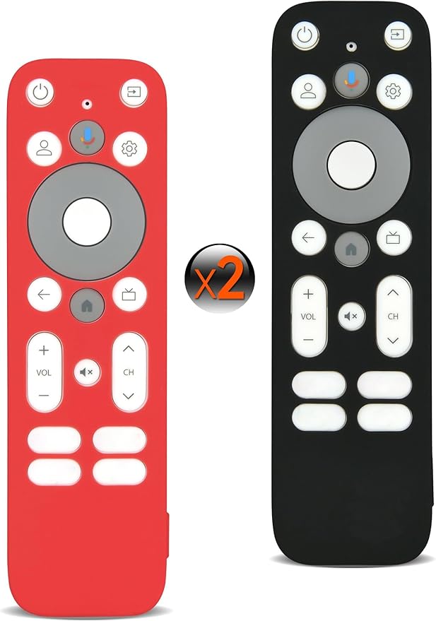 [2 Pack] Anti Slip Remote Cover Compatible with Onn Android TV 4K UHD Stick TV Box 100024646 100026240 Remote Controller, Lightweight Anti-Slip Skin-Friendly Silicone Skin Sleeve
