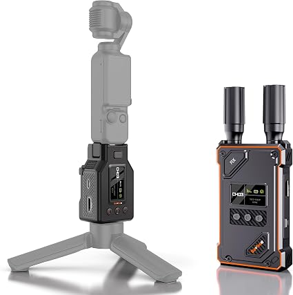 Wireless HDMI Transmitter and Receiver for DJI Osmo Pocket 3,1080P UVC&HDMI Output Wireless HDMI Extender for OBS Switcher,1640ft 0.05s Latency,Reverse Charging,HDMI to UVC, Creator Combo