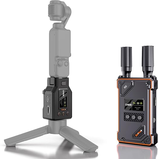 Wireless HDMI Transmitter and Receiver for DJI Osmo Pocket 3,1080P UVC&HDMI Output Wireless HDMI Extender for OBS Switcher,1640ft 0.05s Latency,Reverse Charging,HDMI to UVC, Creator Combo