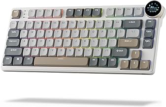 RK ROYAL KLUDGE N80 Low Profile Mechanical Keyboard w/Smart Display Screen - Image 1
