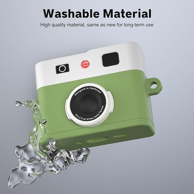 Valkit Compatible with Airpods Pro 3 Case Cute with Cleaner Kit,Camera Design for Air pod Pro 3 Cover with Keychain Shockproof Protective Soft Silicone Case for Airpods Pro 3 Gen for Men Women(Green)