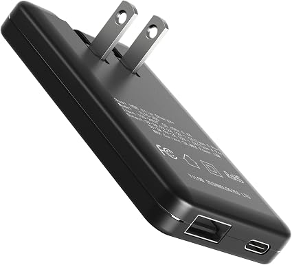 YILON Ultar-Slim Fast Plug/USB c Fast Charger/18w 2 Por PD Charger/Portable Travel Wall Charger Plug with QC3.0 Port Power Delivery for iPhone X/11/12Pro Max,Airpods,Galaxy,Ipad Pro