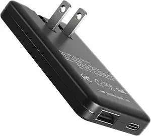 YILON Ultar-Slim Fast Plug/USB c Fast Charger/18w 2 Por PD Charger/Portable Travel Wall Charger Plug with QC3.0 Port Power Delivery for iPhone X/11/12Pro Max,Airpods,Galaxy,Ipad Pro