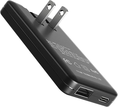 YILON Ultar-Slim Fast Plug/USB c Fast Charger/18w 2 Por PD Charger/Portable Travel Wall Charger Plug with QC3.0 Port Power Delivery for iPhone X/11/12Pro Max,Airpods,Galaxy,Ipad Pro