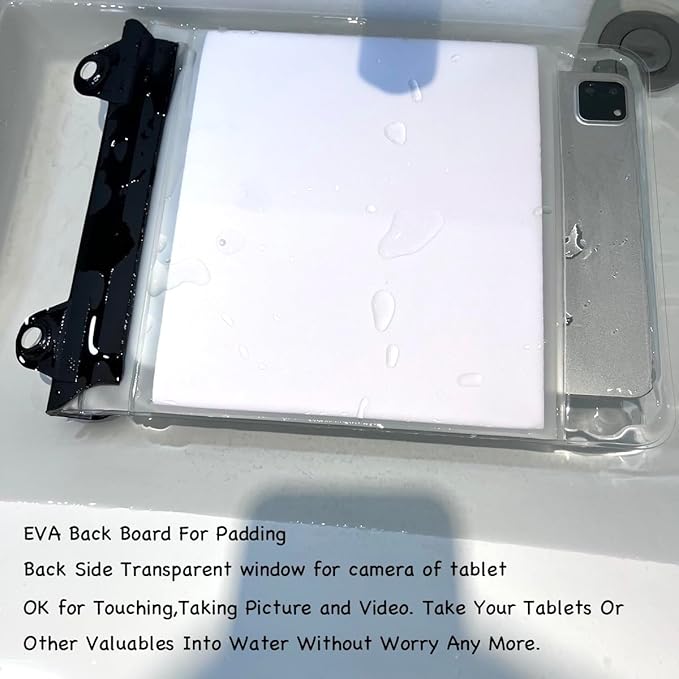 Floating Waterproof Tablet Case Protective Cover Pouch for iPad Pro IPAD Air 13inch MacBook air Galaxy Tab S9+ Surface Pro9 Tablet and Laptop up to 13inch, Perfect for Pool Beach