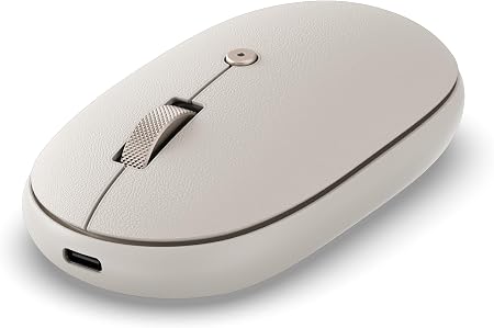 Satechi OntheGo Bluetooth Mouse, Connect Up to 3 Devices, for Laptop, Sand