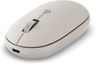 Satechi OntheGo Bluetooth Mouse, Connect Up to 3 Devices, for Laptop, Sand - Image 1