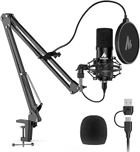 MAONO A04 USB Microphone, 192kHz/24Bit Condenser Mic Kit for PC Podcast