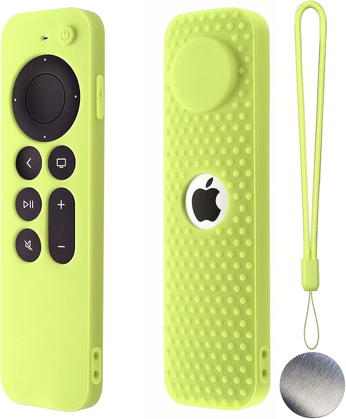 Silicone Remote Case for Apple TV 4K 2nd Gen 2021 Siri Remote Anti-Slip Durable Silicone Cover Magnetic Protective Sleeve Shockproof Remote Case(Luminouse Green)