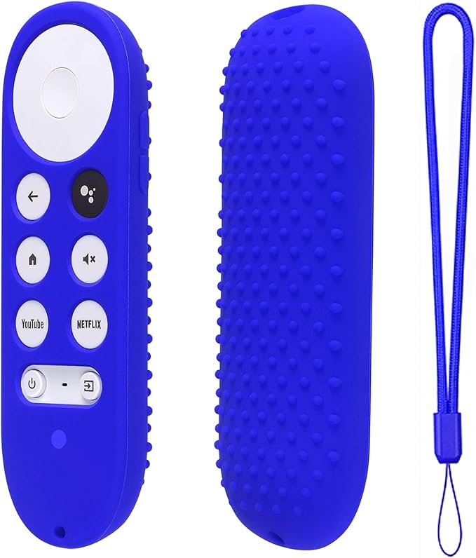 Silicone Case for Chromecast with Google TV 2020 Voice Remote Protective Cover for 2020 Chromecast Voice Remote (Blue)
