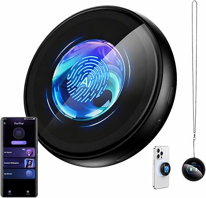 ZNP AI Companion Digital Badge, Customizable Screen Patterns, Supports Translation for 60 Languages and HD Touch Screen, AI Assistant Smart Badge for Travel Business Daily Life