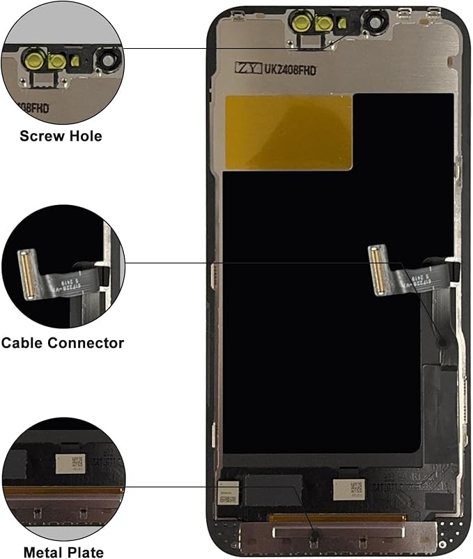 Replacement Screen for iPhone 13 Pro LCD Retina FullyHD Display Digitizer with Fully Repair Tool Kits, Screen Protector, Waterproof Tape