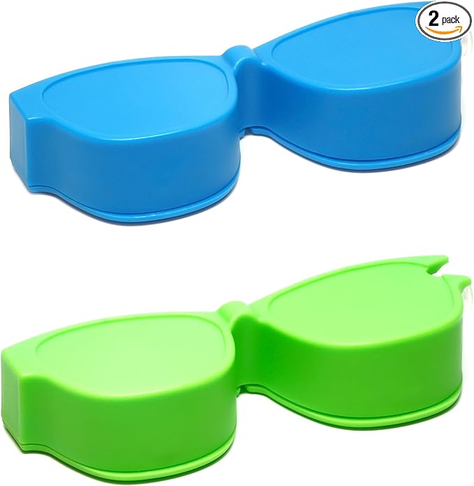 Calabria Kool Klean 2 Pack Eyeglasses Lens Cleaner Kit Blue/Green 15ml Cleaning Spray, White Cleaning Cloth Eyewear Cleaning