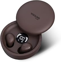 Air VionB Skin Tones Invisible Earbuds for Small Ears - Wireless Bluetooth 5.4, Skin-Matching Mini Stemless Ear Buds, IPX5 Waterproof, Crystal Clear Calls, Discreet for Work (Deep Espresso) - Image 1