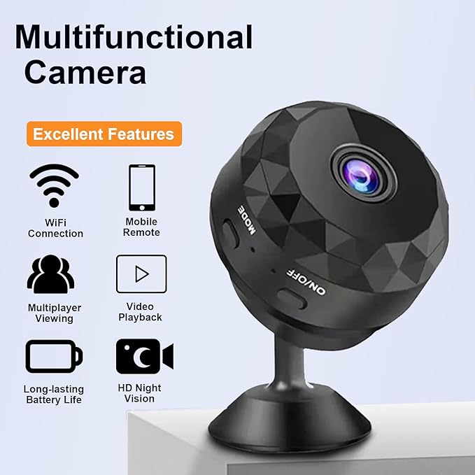 Hidden Camera - 2K WiFi Mini Wireless Security Camera, Perfect for Indoor and Outdoor Security and Pet/Baby Monitoring