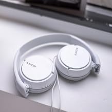 Sony Over On Ear Best Stereo Extra Bass Portable Headphones Headset for Apple iPhone iPod/Samsung Galaxy / mp3 Player / 3.5mm Jack Plug Cell Phone (White) - Image 1