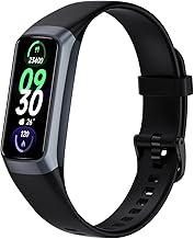 Fitness Tracker Activity Tracker Smart Watch 1.10''AMOLED Touch Color Screen,Smart Watch with 24/7 Blood Oxygen Heart Rate,Sleep Monitor,IP68 Waterproof,Step Counter Health for Women Men (Black) - Image 1