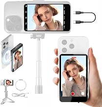 SYNCO Xview M4 Wireless Phone Vlog Selfie Monitor for iPhone & Android, 4K/1080P Rear Camera Phone Monitor with 164FT Range, Low Latency, Built-in Speaker for YouTube TikTok Live Streaming (Black)