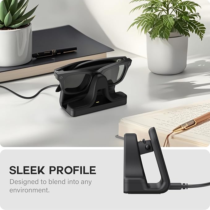 TUSITA Charging Stand & Cable Compatible with Ray-Ban Meta (Gen 1 2) Smart Glasses, USB-C