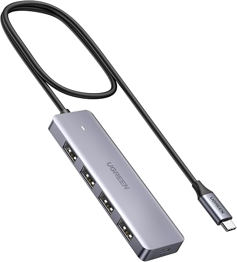 UGREEN USB C to USB A Hub, 4xUSB 3.0 Ports, 5Gbps Data Transfer, 2 ft Cable