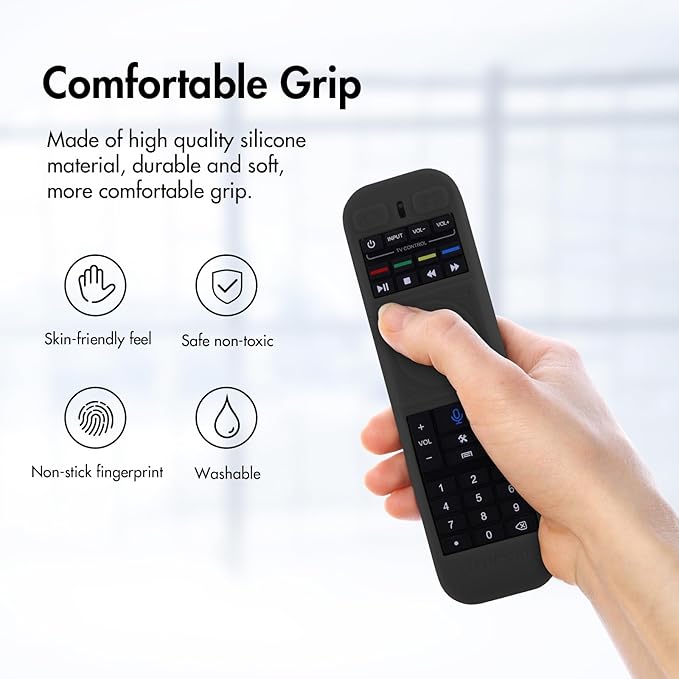 LEFXMOPHY Cover for SuperBOX S5 PRO, S4 PRO, S5 Max 2024, S 5 MAX, S6 MAX 2025, S 6-Ultra, S6 Ultra, S 6-MAX Voice Remote Case Silicone Protector - Black