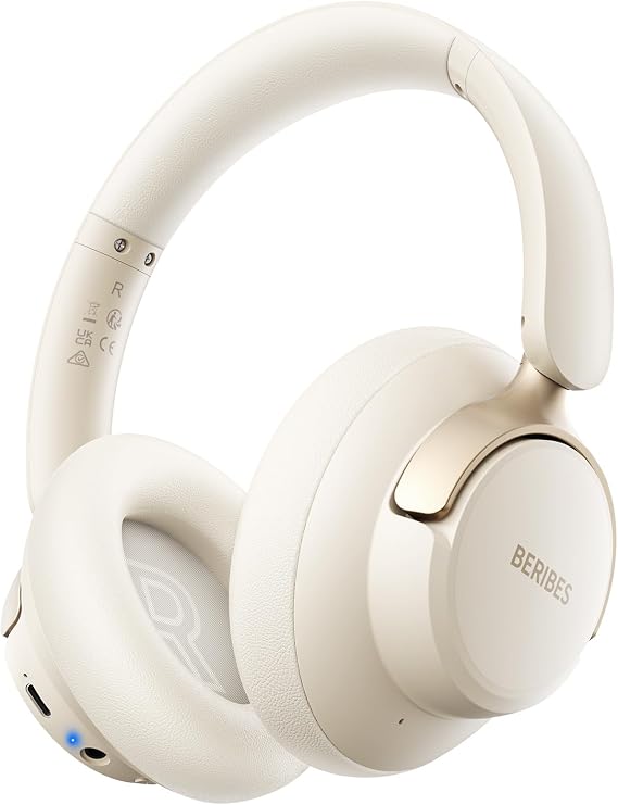 BERIBES Hybrid Active Noise Cancelling Headphones Wireless Over Ear 70Hours
