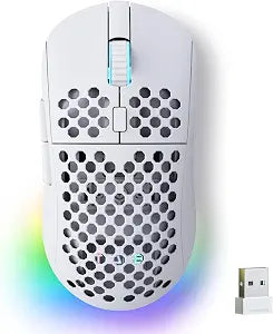 TMKB Falcon M1 Wireless Gaming Mouse, 24000 DPI, 180-Hour Battery, White