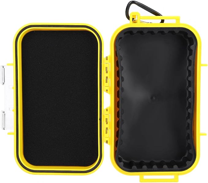 Small Waterproof Storage Case, Dry Box Protective Case Shockproof Survival Storage Container 6.29 * 3.54 * 1.57in Floating Hard Shell Wet Dry Box Airtight for Fishing Outdoor Gear
