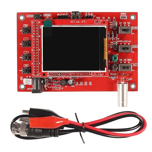 DSO 138 DIY Oscilloscope Kit Opening Source 2.4" TFT 1MSPS Pocket-Size Digital Oscilloscope Kit with DIY Parts & Probe, Handheld Pocket Electronic Learning Set, Assembled Vision
