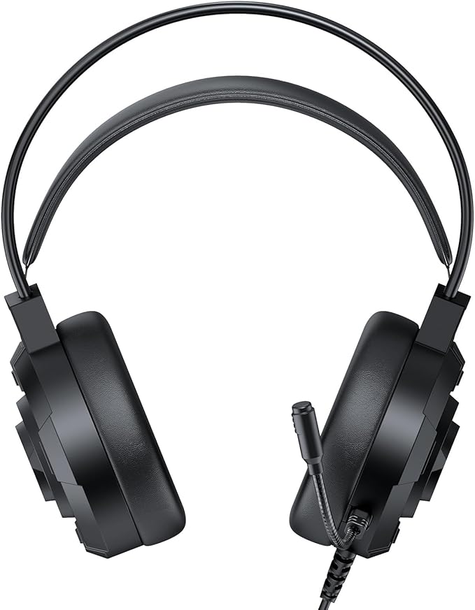 Gaming Headset Lightweight, USB Wired Over Ear Headphones, 50mm Drivers Headset with 7.1 Surround Sound & RGB Lighting