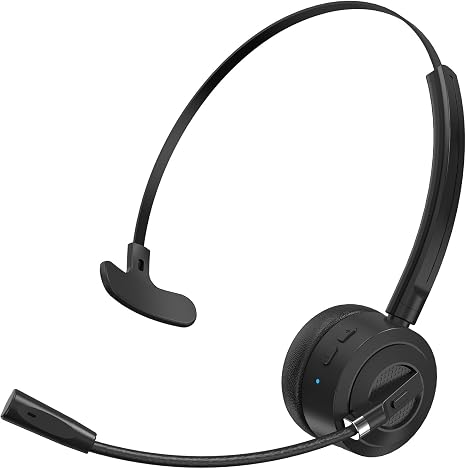 BlueFire Bluetooth Headset with Microphone, Single-Ear On-Ear Headphones, Lightweight & Comfortable, Clear Call Noise Reduction, Multipoint Connection for Truck Drivers, Office & Call Center
