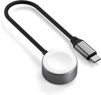 Satechi Apple Watch Magnetic Charging Cable, 5W Fast Watch Charger, 7.5in/0.62ft, for Apple Watch Series 11/10/9//8/7/6/5/4/3/2/1, Ultra 3/2/1, SE 3/2/1, AirPods 4/3, AirPods Pro 3/2/1