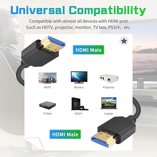 Duttek 8K HDMI Coiled Cable 1 FT-4 FT, 48Gbps Short HDMI Cable Male to Male with 8K@60Hz, 4K@240Hz and HDR for ATOMOS Ninja V Sony A7siii Canon C300 C500 Ronin RS2 Monitor Camera, Capture Cards, PS5