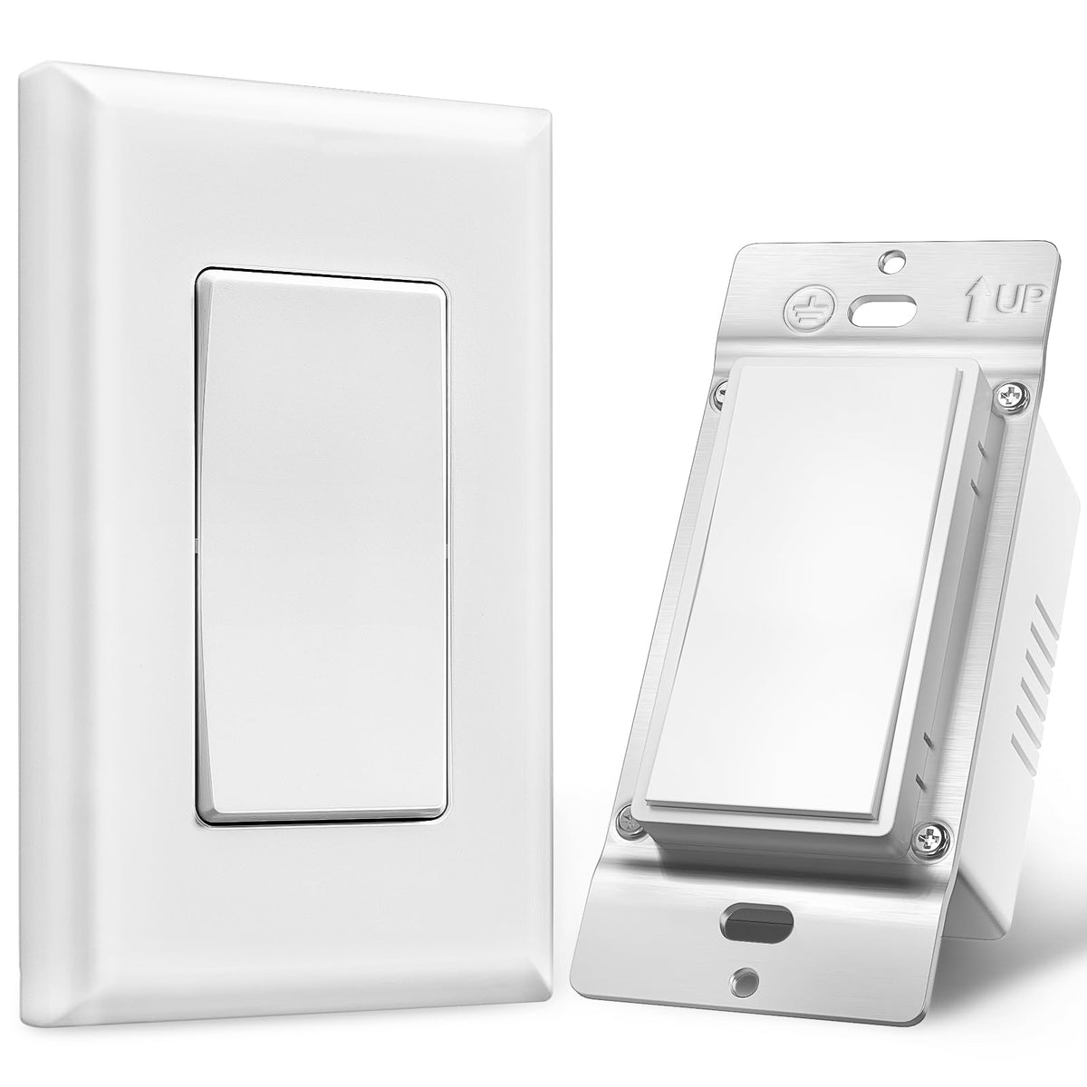 SURAIELEC 3 Way Wireless Remote Light Switch Kit, No Wall Wiring