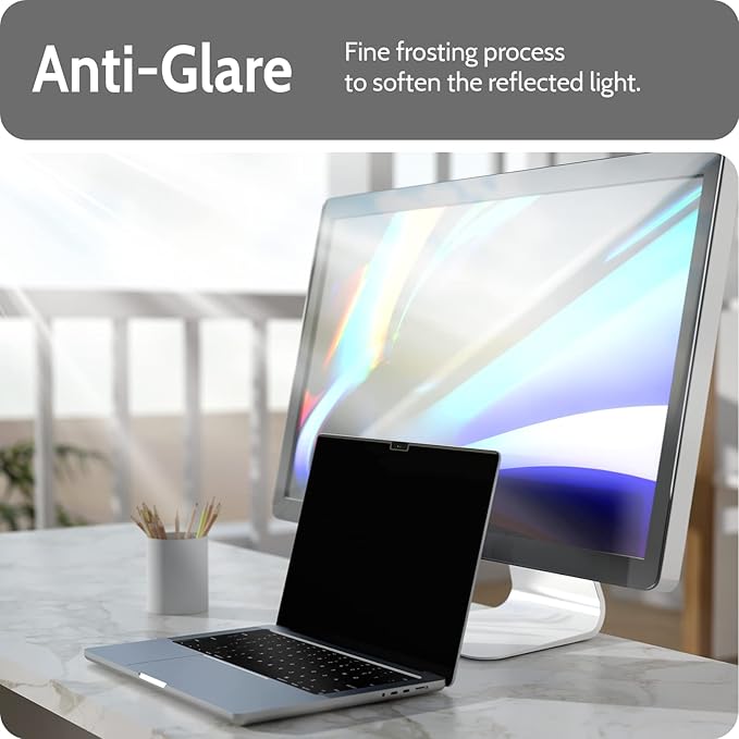Magnetic Privacy Screen for MacBook Pro 14 Inch (2021-2026, M1, M2, M3, M4, M5), Removable Matte Blue Light Glare Filter for Mac Pro 14.2" Laptop Computer