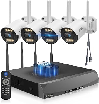Wireless Security Camera System Outdoor, WiFi Video Surveillance Systems