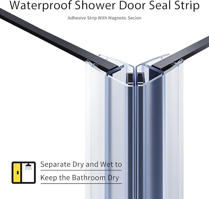SUNNY SHOWER Corner Sliding Shower Doors 36 in. x 36 in. x 72 in with 1/4 in.Clear Glass Shower Enclosure 2 Fixed Panels & 2 Sliding Shower Glass Panels Corner Shower Stalls Matte Black