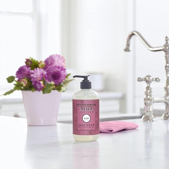 Mrs. MEYER'S CLEAN DAY Variety, 2 Liquid Hand Soap 12.5 OZ, 1 Liquid Dish Soap, 16 FL OZ (Mum)