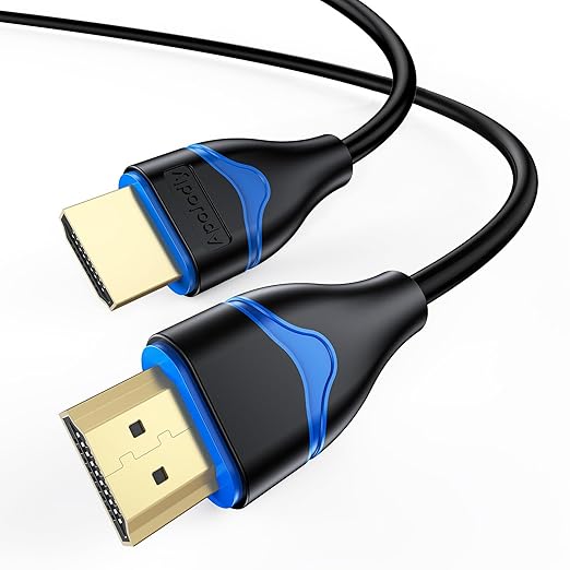 4K HDMI Cable 8FT, HDMI to HDMI Cable 8 Foot High Speed HDMI 2.0 Cord 4K 60Hz, 2K 1440P, 1080P, HDR, HDCP 2.2, ARC, 3D Compatible for Laptop, Monitor, HDTV, PC, PS5/PS4/PS3, Blu-ray and More