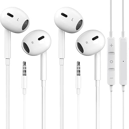 Pcwfbzf 2 Pack Wired iPhone Earbuds/Headphones/Earphones with 3.5mm Jack