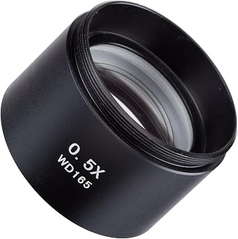 AmScope SM05 Barlow Lens for Stereo Microscopes, 0.5X
