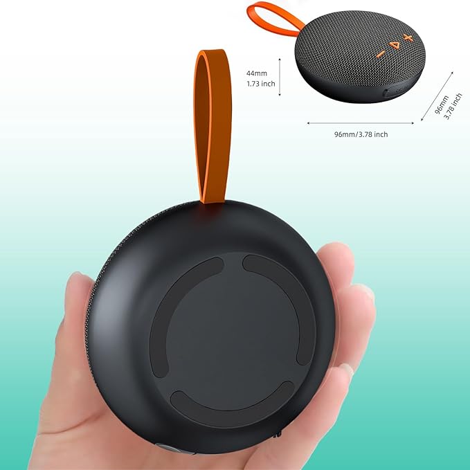 Magnetic Bluetooth Speaker 6W HiFi Sound with TF Card Playback, Built-in Mic, BT5.3, TWS Pairing, IPX6 Waterproof, Wireless Floatable Speaker for Golf Cart & Worksite