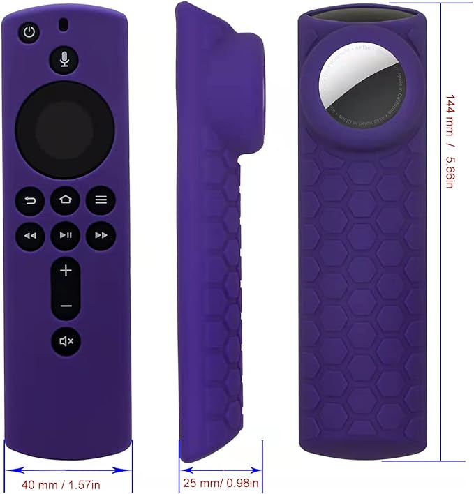 TV Stick 4K Remote Cover with Holder, 2 in 1 Silicone Remote Case Combo, Compatible for Tags and Tile Sticker 2020 and TV (3rd Gen)/ All-New 2nd Gen Remote Control, Red