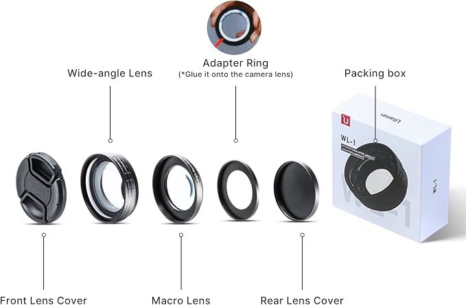 Wide Angle Lens for Sony ZV1 ULANZI WL-1 ZV1 18mm Wide Angle/ 10X Macro 2-in-1 Additional Lens for Sony ZV1/RX100 VII Camera