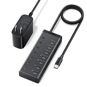 UGREEN 7-in-1 Powered USB C 3.0 Hub, 7 Ports, 5xUSB-A and 2xUSB-C, 5Gbps