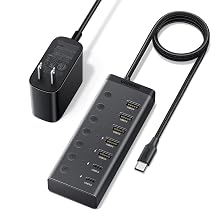 UGREEN 7-in-1 Powered USB C 3.0 Hub, 7 Ports, 5xUSB-A and 2xUSB-C, 5Gbps - Image 1