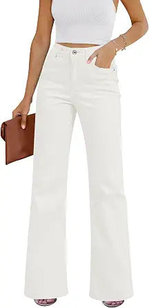 GRAPENT Flare Jeans for Women High Rise Wide Leg Baggy Stretchy Denim Pants