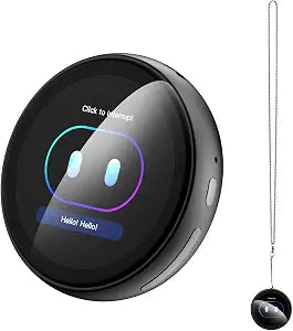 ZNP Digital Badge AI Companion, Wearable Translation Translator with HD Touchscreen, Real-Time Interactive Reactions, Bluetooth 6.0 Portable Pin for Travel Business & Life